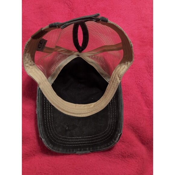 C.C Ponytail Messy Buns Trucker Ponycaps Plain Baseball Hat Distressed Aztec - Picture 5 of 9